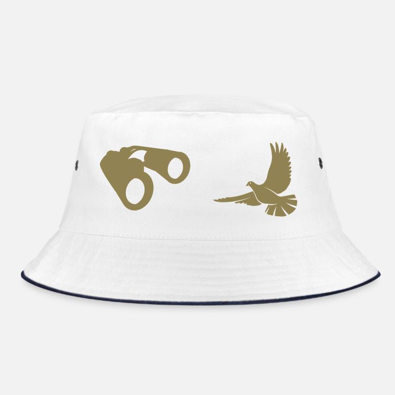 Minimalist Bird Watching Silhouette Bucket Hat