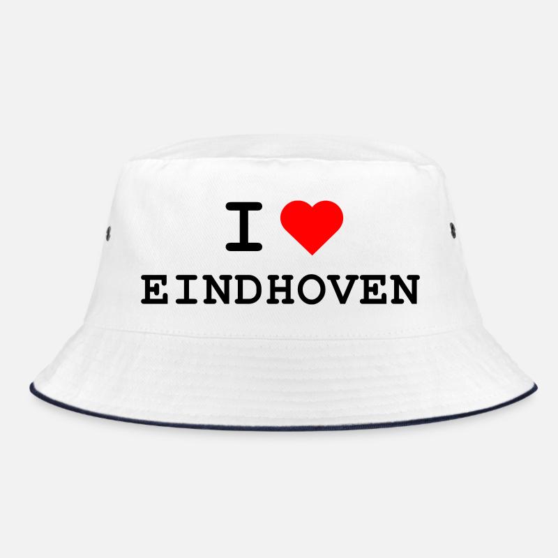Ich liebe Eindhoven - I love Eindhoven - Bucket Hat - white/navy