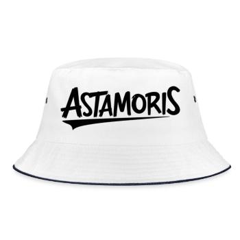 Astamoris. Antwerpener Dialekt Hemden - Bucket Hat - Weiß/Navy - Vorne