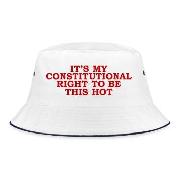 Funny Sarcastic Statement - Bucket Hat - white/navy - Front