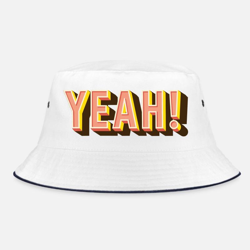 YEAH Retro Popschrift Bucket Hat