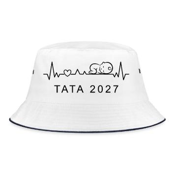 Future Tata 2027 Battement Cœur Annonce Grossesse - Bob - blanc/marine - Devant