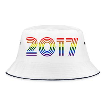 2017 - Bucket Hat - Weiß/Navy - Vorne