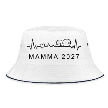 Maman 2027 Battement de cœur Grossesse suédois - Bob - blanc/marine - Devant