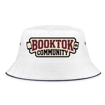 Buch Community Lesen Buchclub Buchblogger - Bucket Hat - Weiß/Navy - Vorne