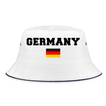 Germany Deutchland - Bucket Hat - Weiß/Navy - Vorne