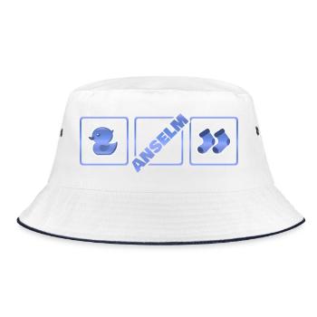Child Anselm - Bucket Hat - white/navy - Front