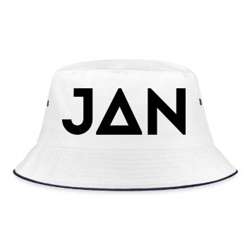 Prénom Jan - Bob - blanc/marine - Devant