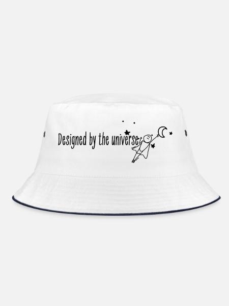 designed by the universe - Bucket Hat - Weiß/Navy