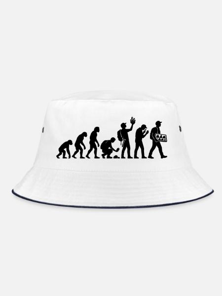 Evolution Mineraliensammler Mineraliensammeln - Bucket Hat - Weiß/Navy