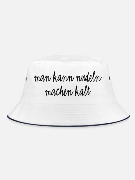 Man kann Nudeln machen kalt - Bucket Hat - Weiß/Navy