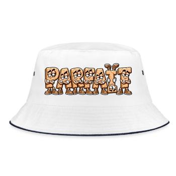 perfekt - Bucket Hat - Weiß/Navy - Vorne