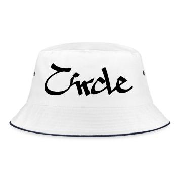 circle - Bucket Hat - Weiß/Navy - Vorne