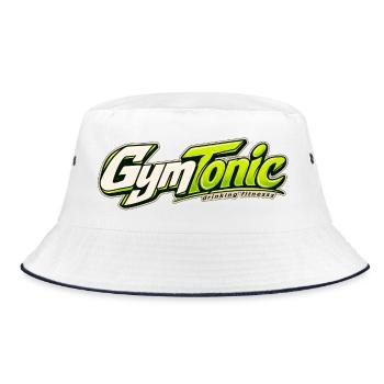 GymTonic – Trinkfitness - Bucket Hat - Weiß/Navy - Vorne