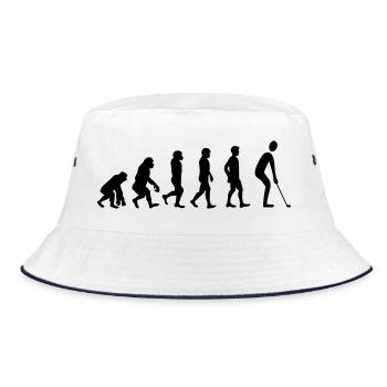 Evolution Golf - Bucket Hat - Weiß/Navy - Vorne