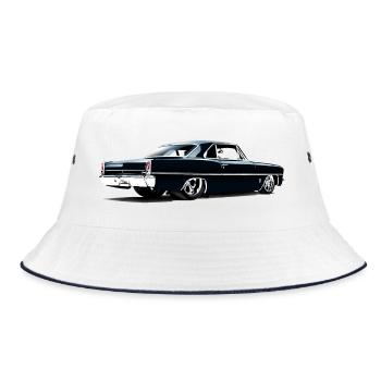 Chevy II Nova Super Sport Back - Bucket Hat - white/navy - Front
