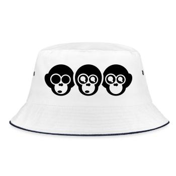 trois singes - Bob - blanc/marine - Devant