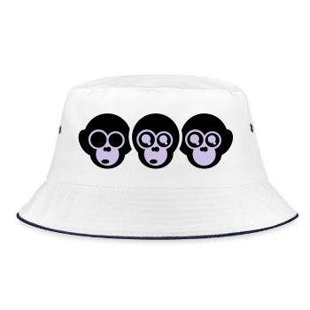 trois singes - Bob - blanc/marine - Devant