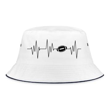 American football - Bucket Hat - white/navy - Front