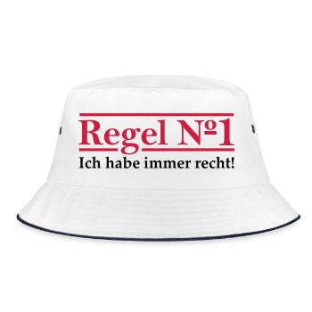 Rule # 1 I'm always right. - Bucket Hat - white/navy - Front