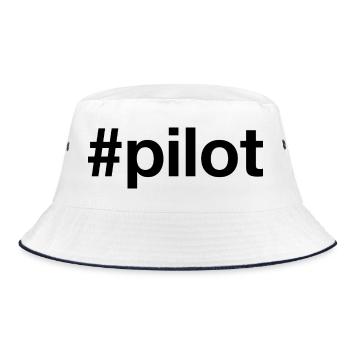 PILOT - Bucket Hat - Weiß/Navy - Vorne