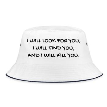 Cinema / Film / Zitat / TV-Serie - Bucket Hat - Weiß/Navy - Vorne