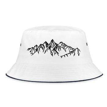 Montagnes Silhouettes noires dans le brouillard - Bob - blanc/marine - Devant