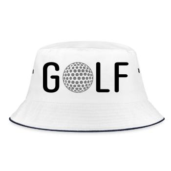 Golf - Bucket Hat - Weiß/Navy - Vorne
