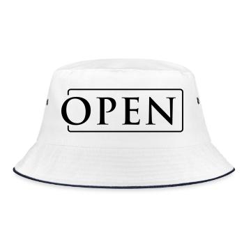 OPEN in frame - Bucket Hat - white/navy - Front