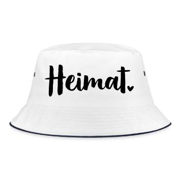Heimat Herz - Bucket Hat - Weiß/Navy - Vorne