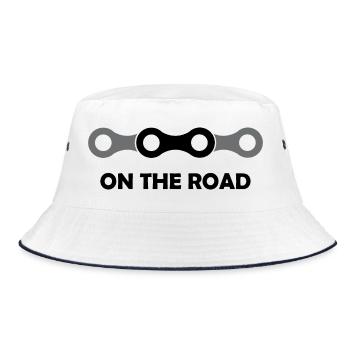 road bike bike icon icon Logo cycling - Bucket Hat - white/navy - Front