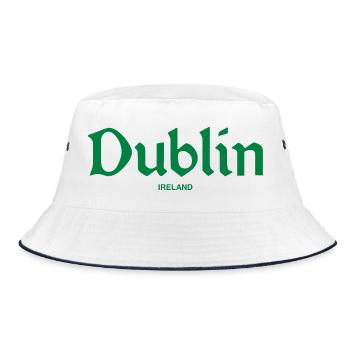 DUBLIN Irland Ireland - Bucket Hat - Weiß/Navy - Vorne