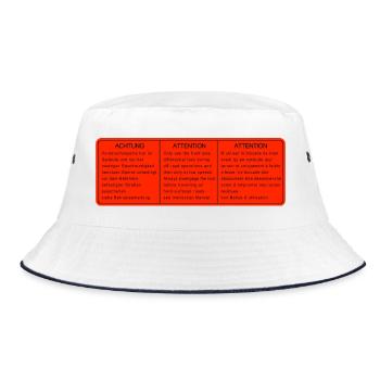  DIFF LOCKS differenzialsperren aufkleber - Bucket Hat - Weiß/Navy - Vorne