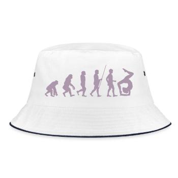Gymnast Turner Evolution the gymnast - Bucket Hat - white/navy - Front