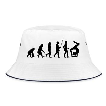 Gymnast Turner Evolution the gymnast - Bucket Hat - white/navy - Front