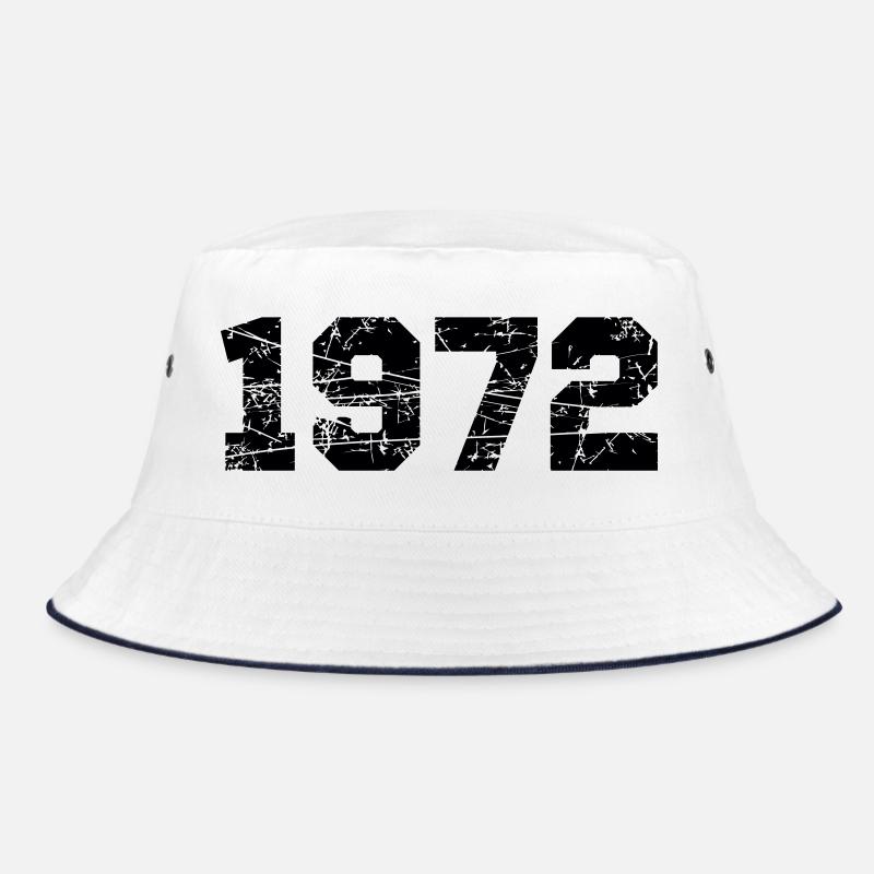 1972 - Bucket Hat - Weiß/Navy