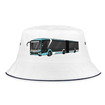 Autobus, autobus scolaire, chauffeur d’autobus - Bob - blanc/marine - Devant