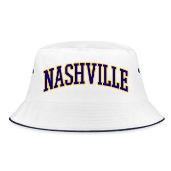 Nashville College Style Logo - Bucket Hat - white/navy - Front