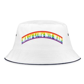 Faire l’amour n’était pas | Drapeau arc-en-ciel - Bob - blanc/marine - Devant