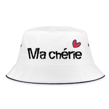 MA CHERIE. FÊTE DES MÈRES. BONNE FÊTE MAMAN. MAMAN - Bob - blanc/marine - Devant