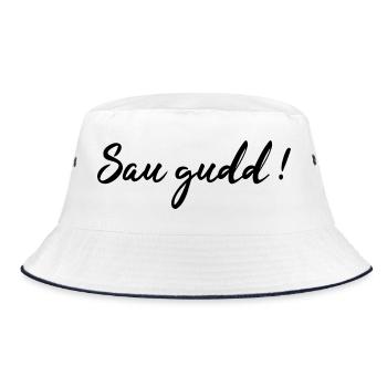 Saarland dialect shirt Saar Saarland gift - Bucket Hat - white/navy - Front