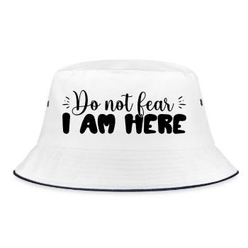 Fürchte dich nicht, ich bin hier – Inspirierend - Bucket Hat - Weiß/Navy - Vorne