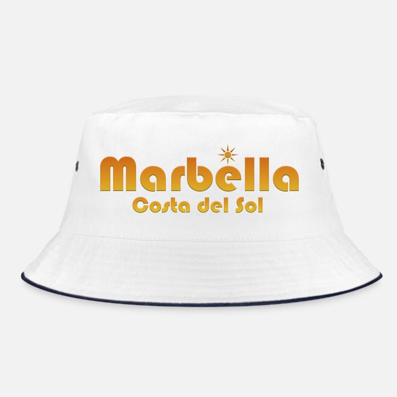 Marbella Costa del Sol-Sunburst Text Bucket Hat
