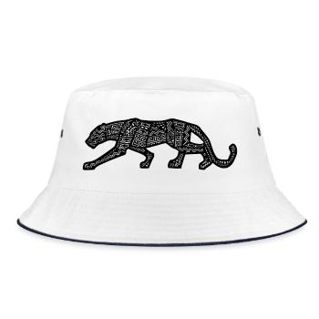 Panther Inca Design - Bucket Hat - white/navy - Front