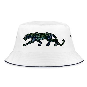 Panther Inca Design - Bucket Hat - white/navy - Front