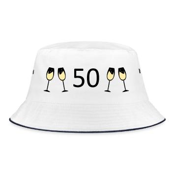 50e anniversaire 50 ans 50 Numéro 50 Noir - Bob - blanc/marine - Devant