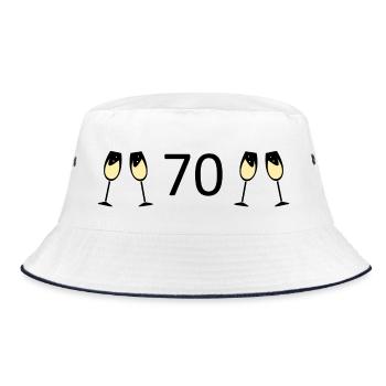70e anniversaire 70 ans 70 Numéro 70 Noir - Bob - blanc/marine - Devant