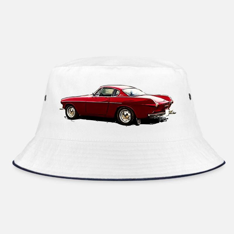 Oldtimer P1800 S - Bucket Hat - Weiß/Navy