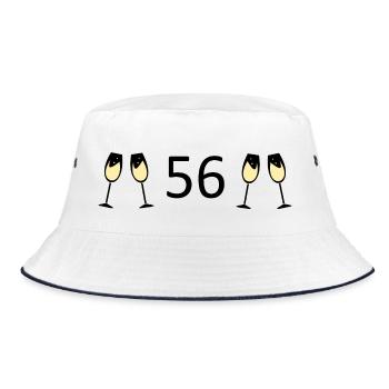 56e anniversaire 56 ans anniversaire 56 numéro 56 - Bob - blanc/marine - Devant