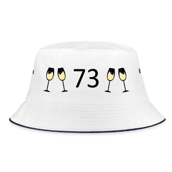 73rd Birthday 73 Years Jubilee 73 Number 73 black - Bucket Hat - white/navy - Front
